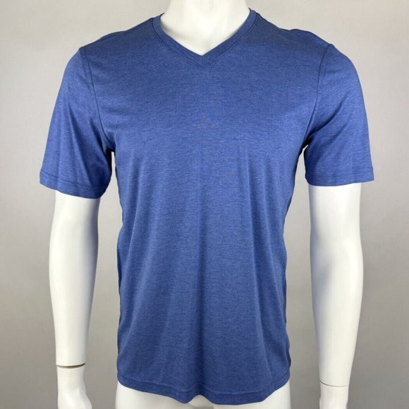 Raffi NOAH Tee Shirt Mens M EUC $82 Short Sleeve V-neck‎ Stretch Cotton Blue